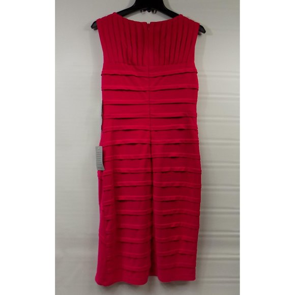 Adrianna Papell Asymmetrical Tuck Dress Size 6 NWT - Picture 8 of 11